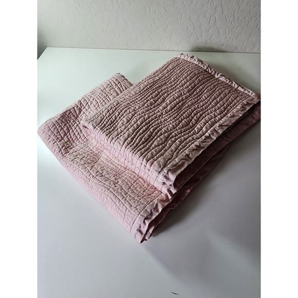 STYLE & CO Light Pink Quilted Textured STANDARD Pillow Shams Set of 2 - Picture 5 of 9